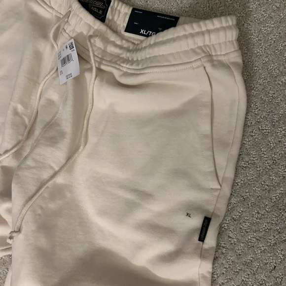 NWT - Men’s American Eagle Laidback Luxe Heavyweight cream sweatpants - XL - Picture 4 of 7